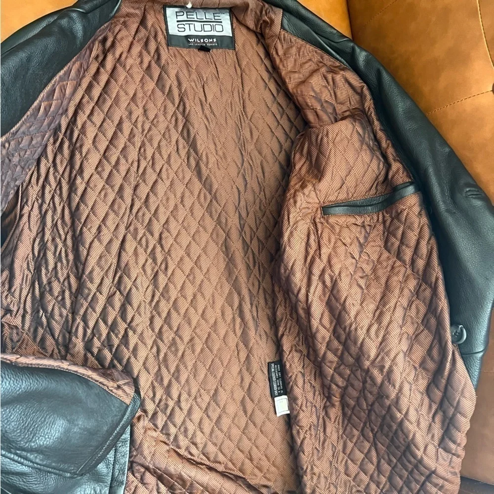 Pelle Studio Wilson’s Men’s Double Breasted Genuine Leather Black L Coat Jacket